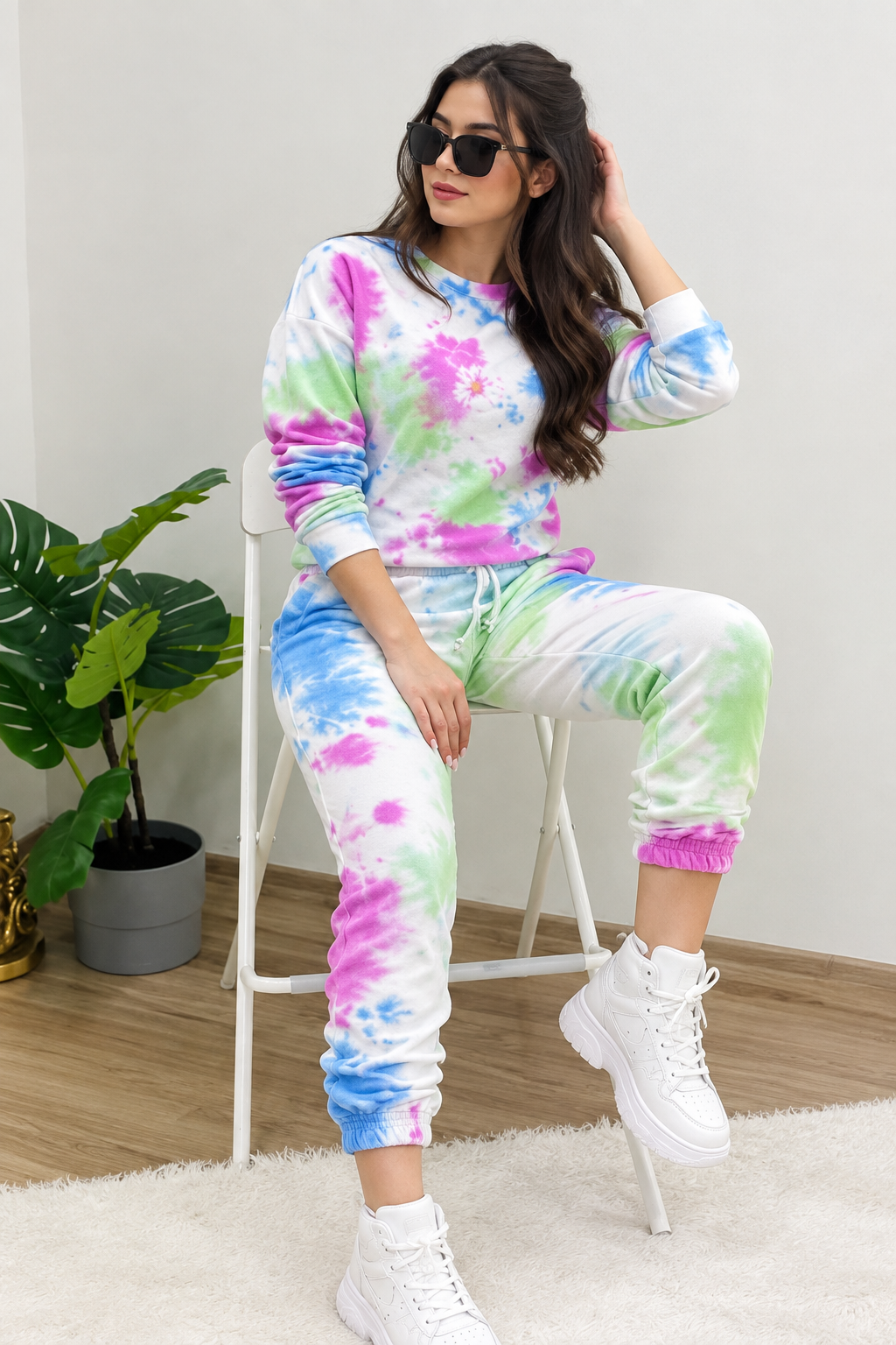 TIE & DYE TRACKSUIT SWEATSHIRT & TROUSER FOR WINTER DOUBLE FLEECE TRACKSUIT