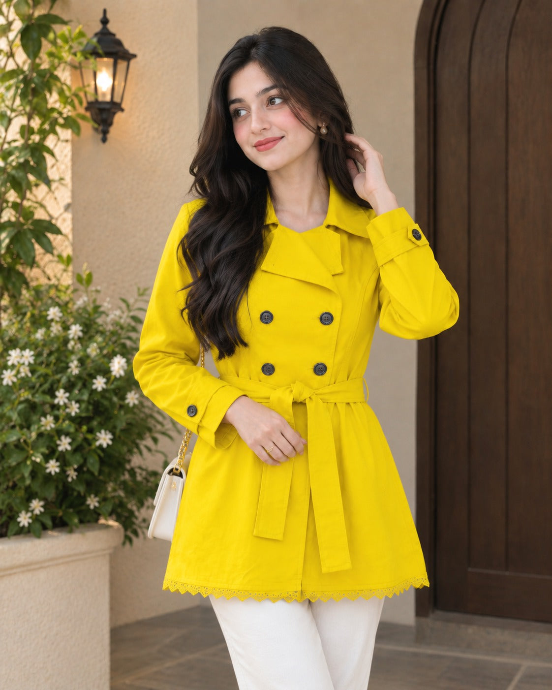 Golden Grace Trench Coat