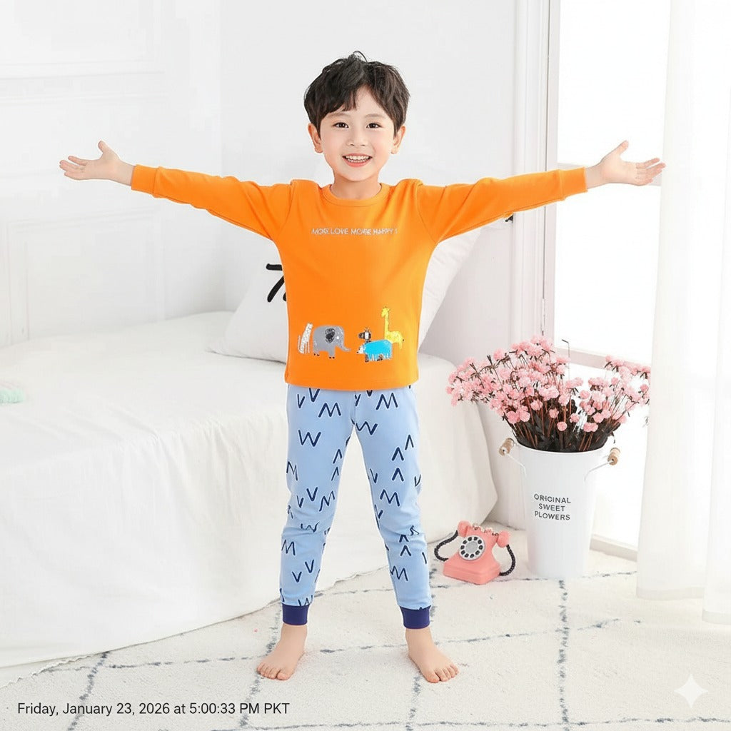 Orange More Love More Happy Kids wear