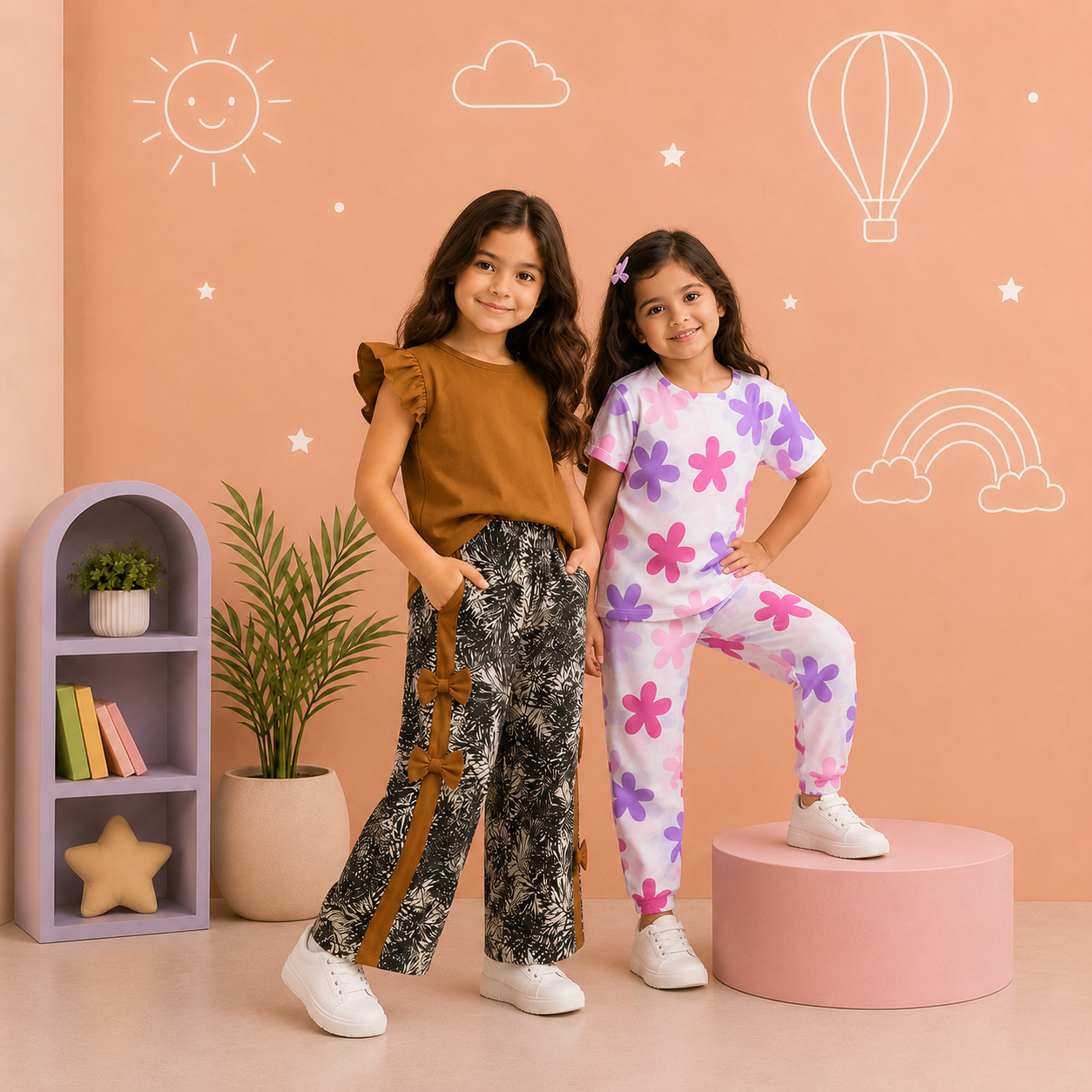 Cute Pair Outfit  ( Pack Of 2 )🥰👕