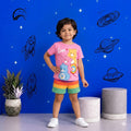 Love Pink Bear Printed Kids Short Sleeve Kids Wear