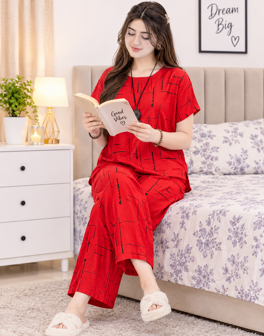 Printed Capri PJ Nightsuit