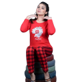 Flower Printed with Check Trouser - AL TAQWA