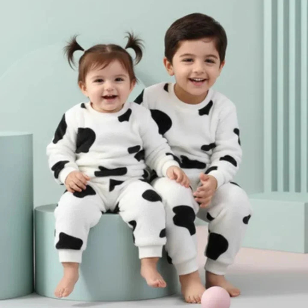 Kids Black & White Winter Wear Outfit