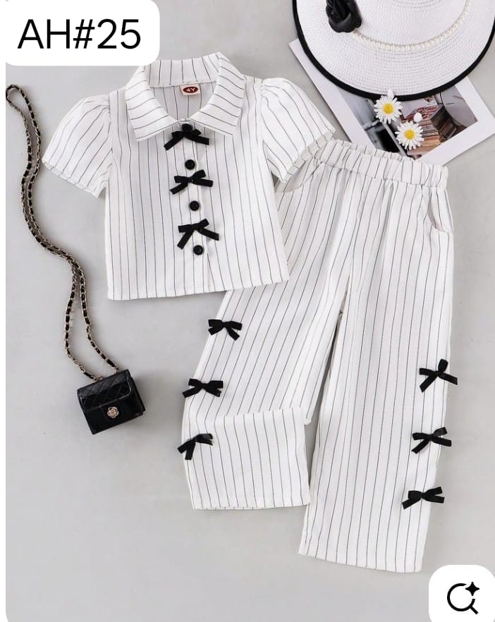 Luna Stripe Bow Set