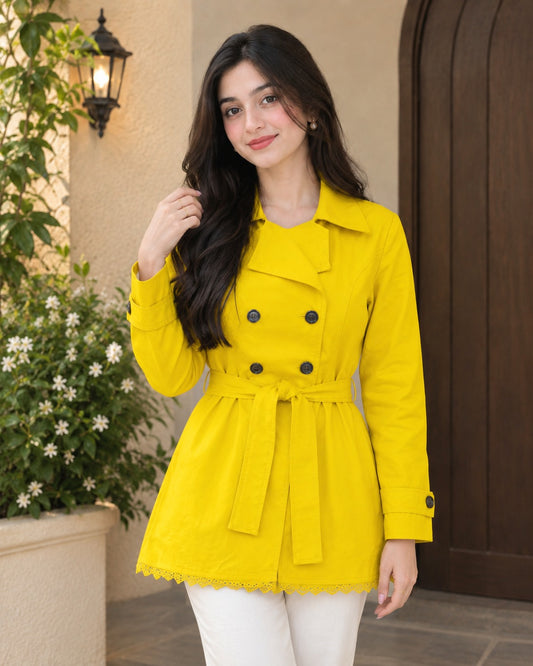 Golden Grace Trench Coat