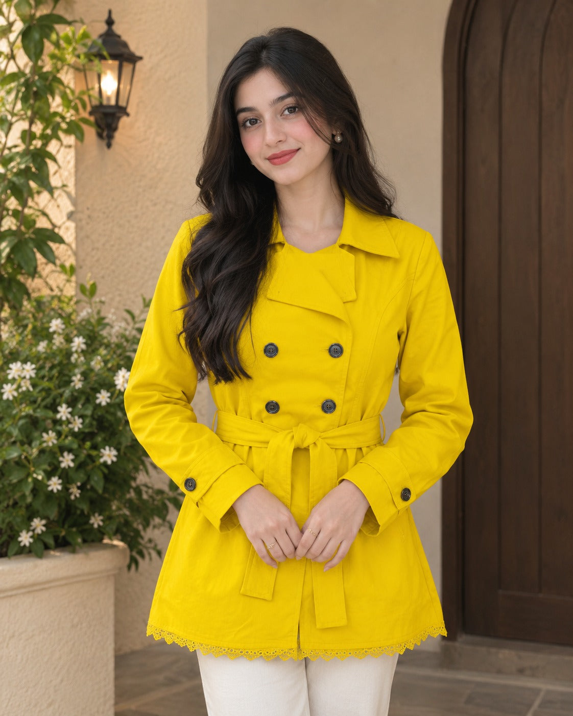 Golden Grace Trench Coat