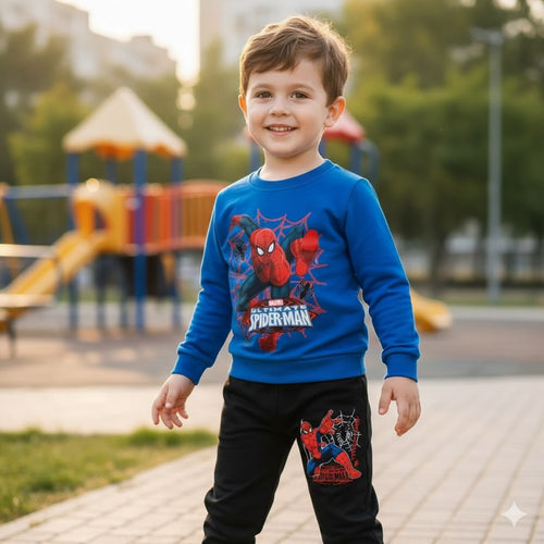 Blue  Spider man T Shirt with trouser