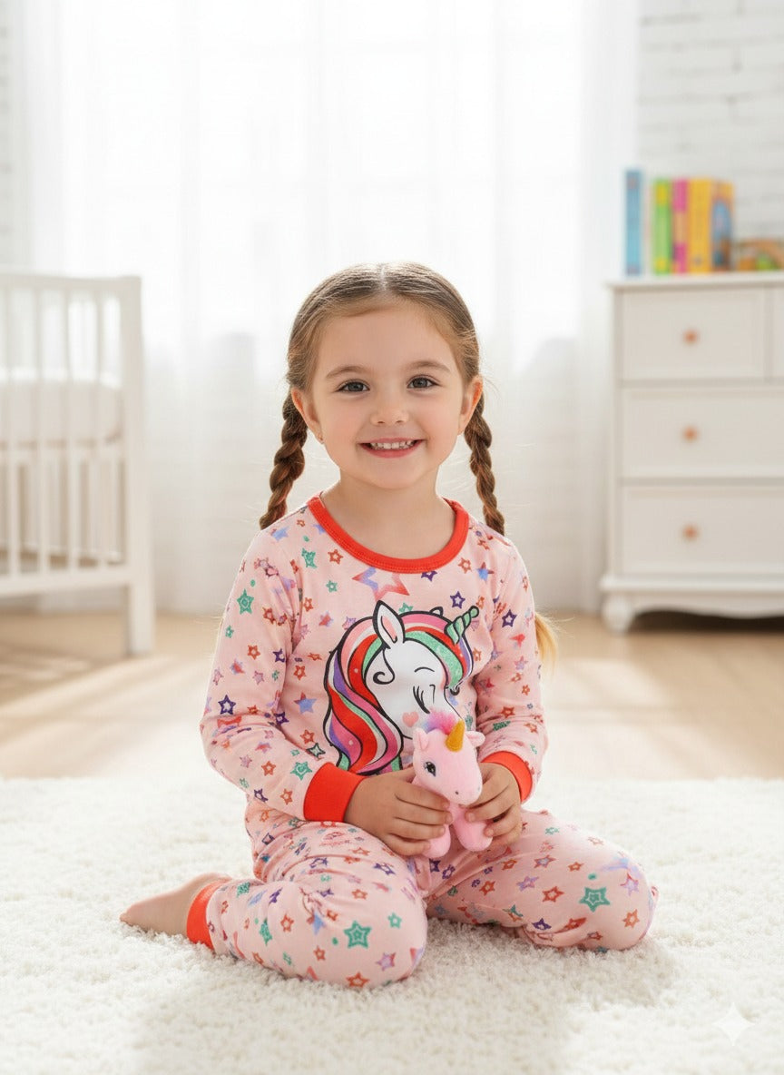 Red Unicorn kids nights suit