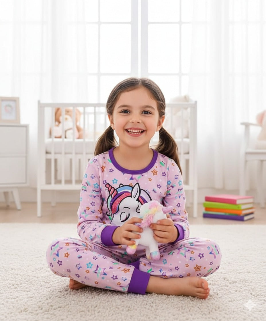 Purple Unicorn Kids Night Suit