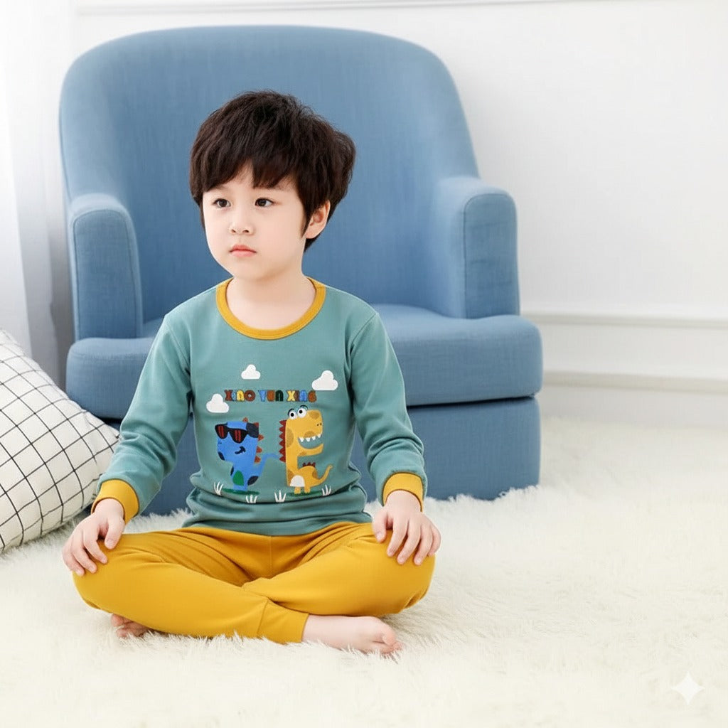 Mustard Dino Kids wear