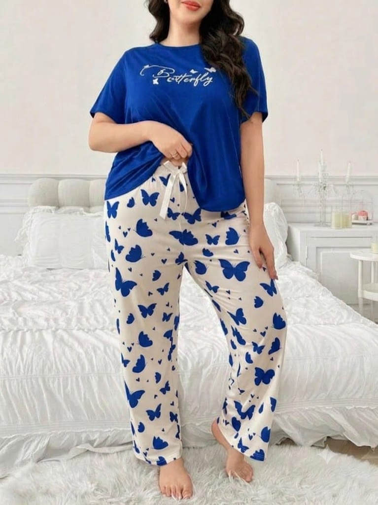 Butter Fly Printed Nightsuit