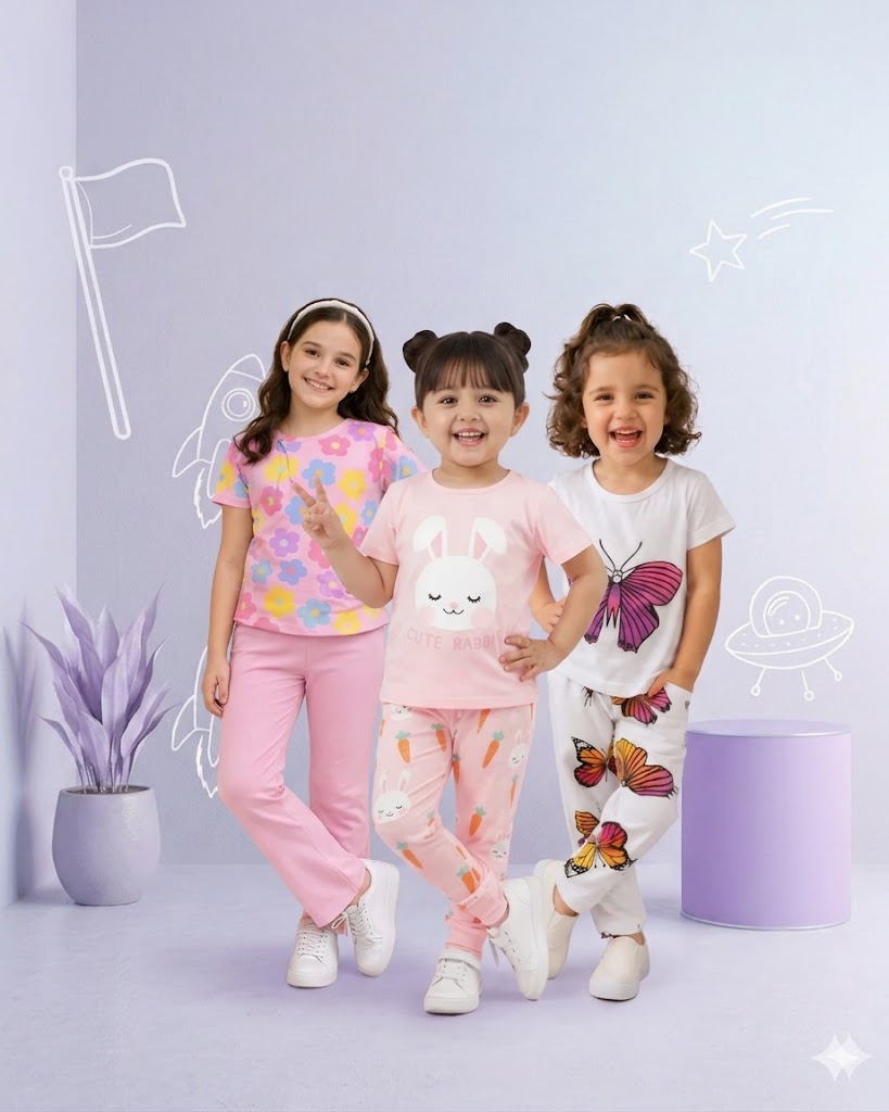 Triple Fun Outfit Set ( Pack Of 3 )🧸💖