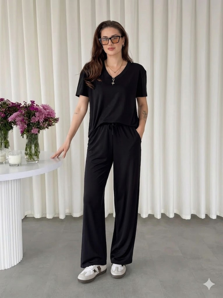 V NECK PLAZO LAUNGE WEAR