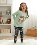 Green Barbie Printed Girls KIdsWear