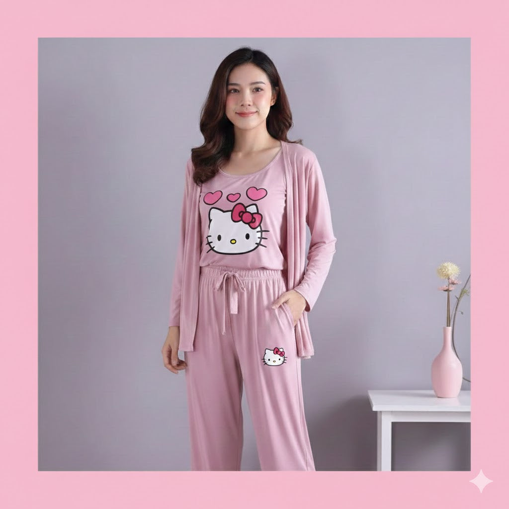 Womens  3pc Night Suit Printed 😍🔥